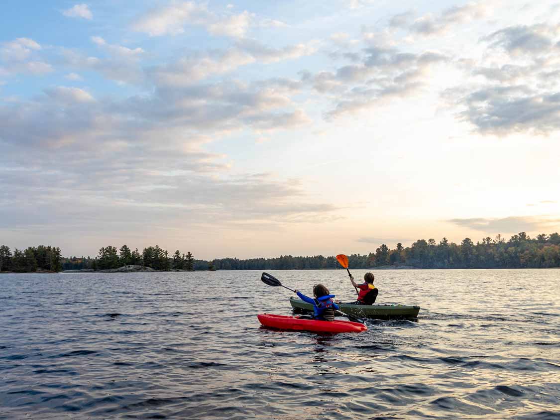 Canoeing at Grundy Lake