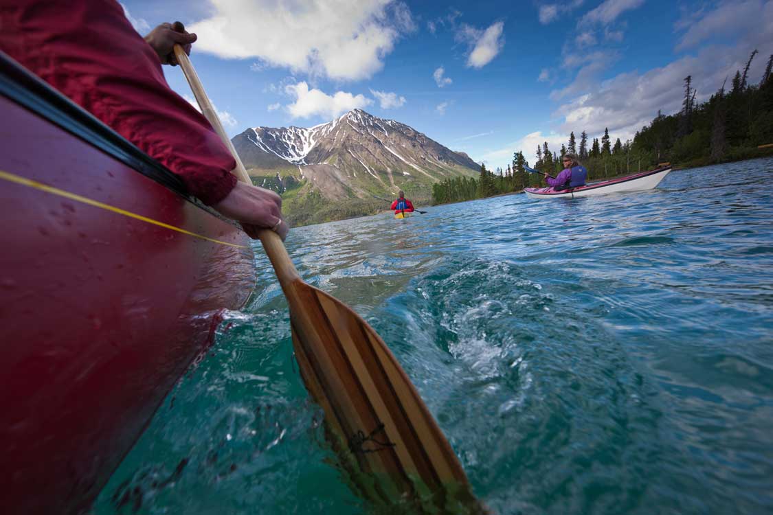 Canoeing at Kluane National Park