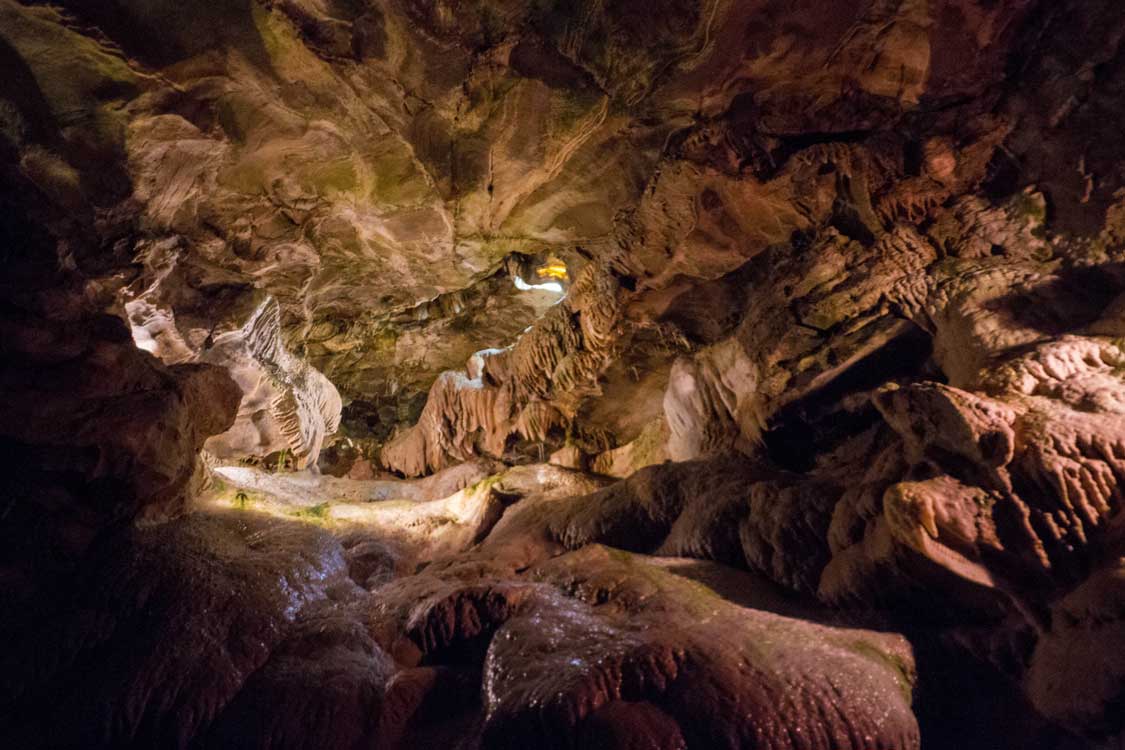 Flowstones at Howes Caverns in New York State