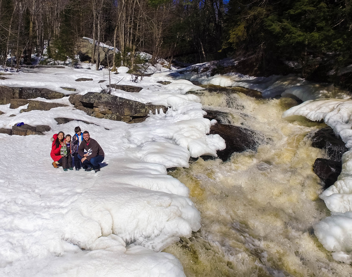 Hiking in winter at Arrowhead Provincial Park in Ontario