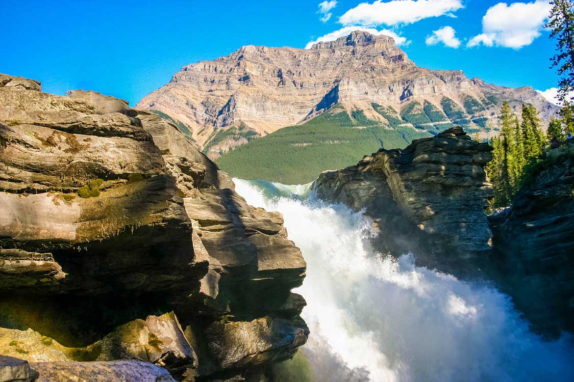 Waterfall in Jasper National Park