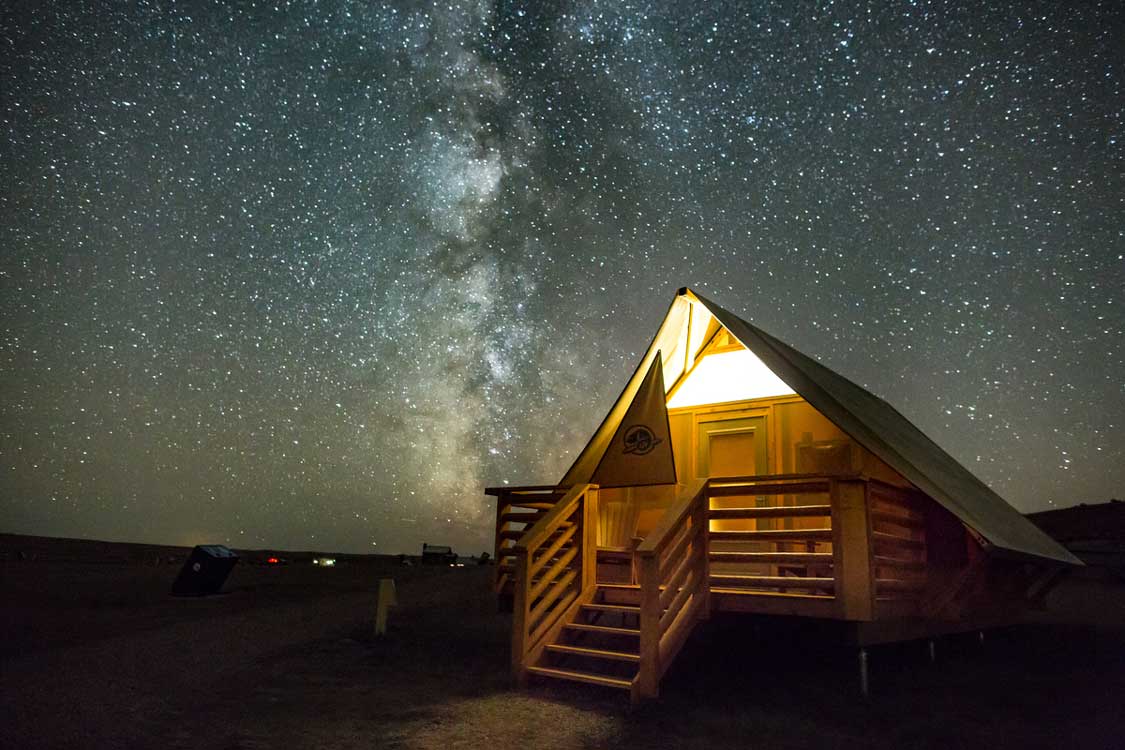 Parks Canada oTENTik at Grasslands National Park in Saskatchewan