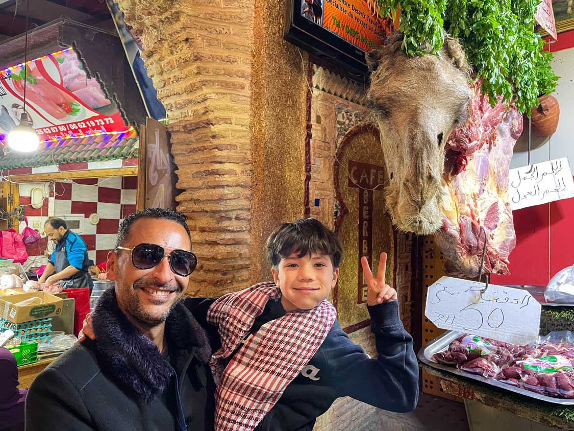 Badram Tours Camel vendor at the Fes medina