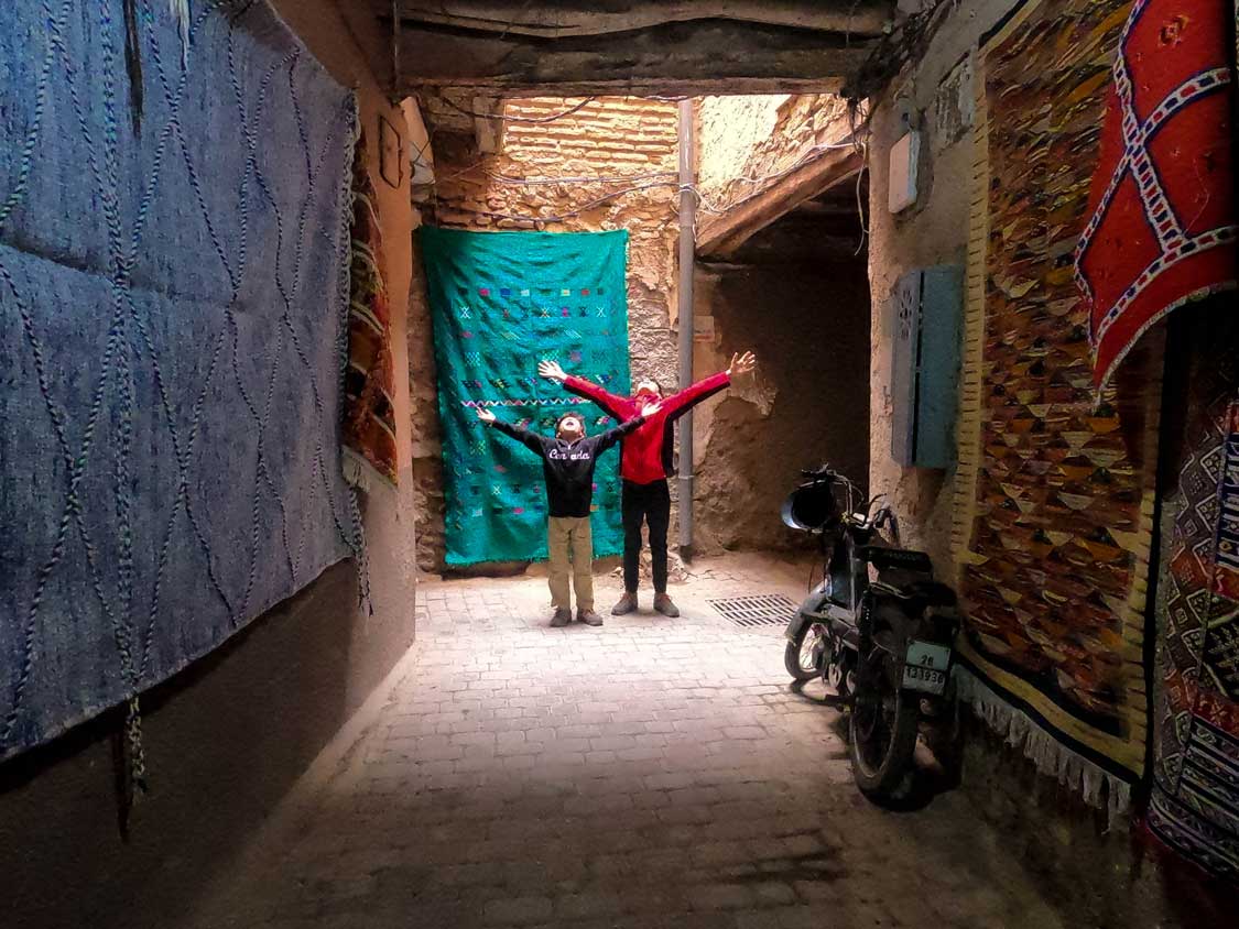 Morocco with children in the Marrakesh medina