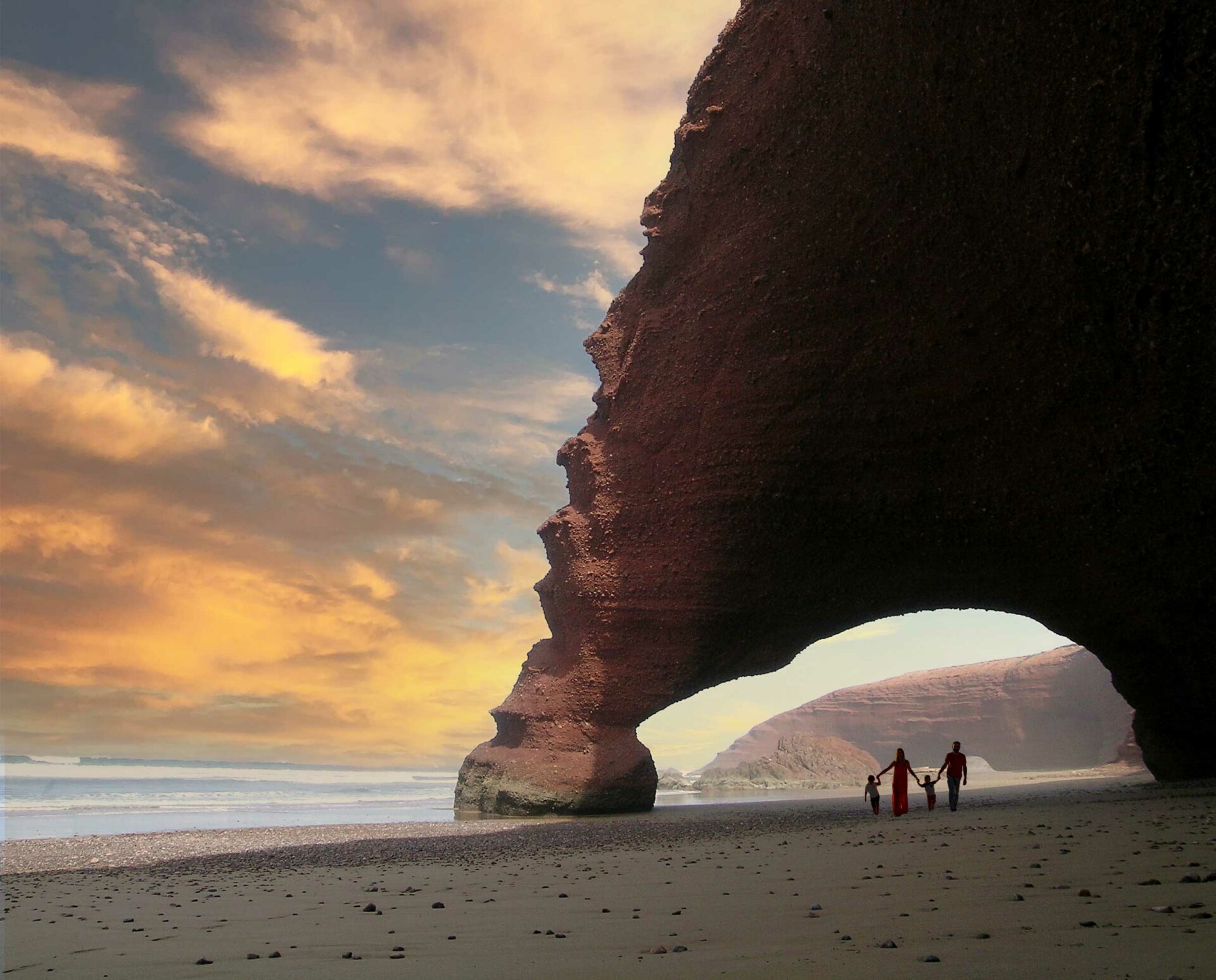 Sid Ifni rock arch in Morocco