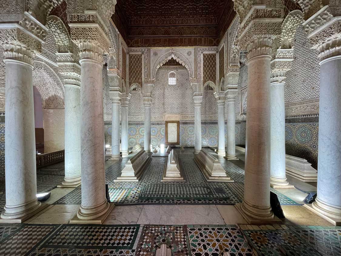 Saadians Tomb in Marrakech with kids