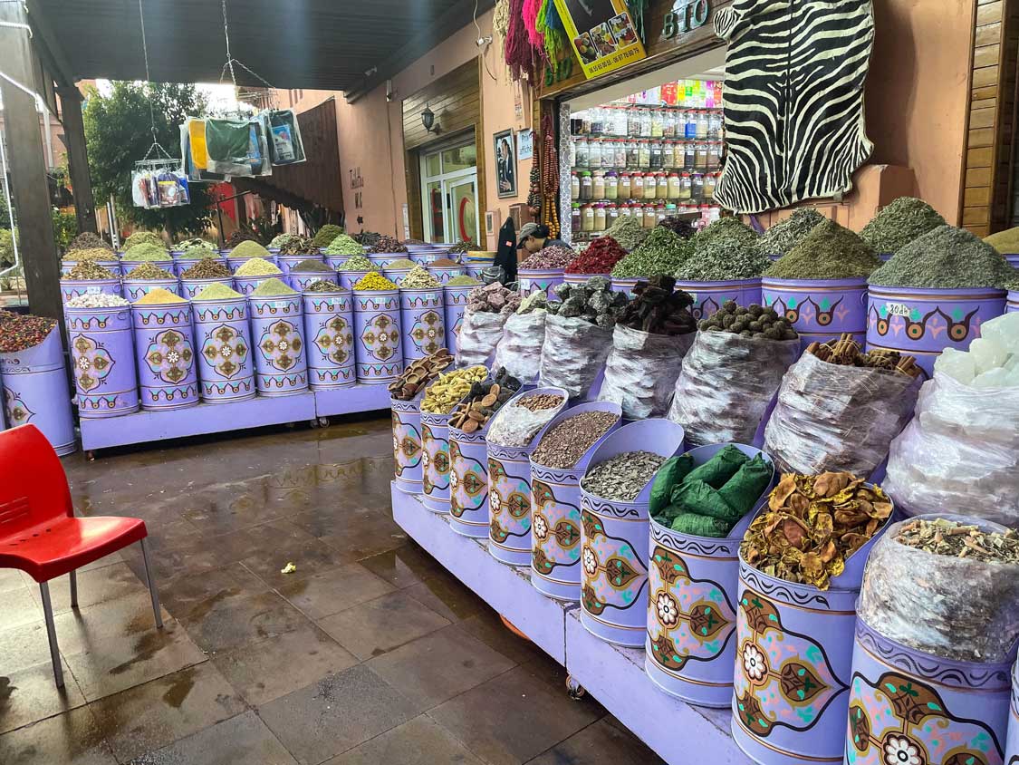 Spice vendor at the Marrakech medina