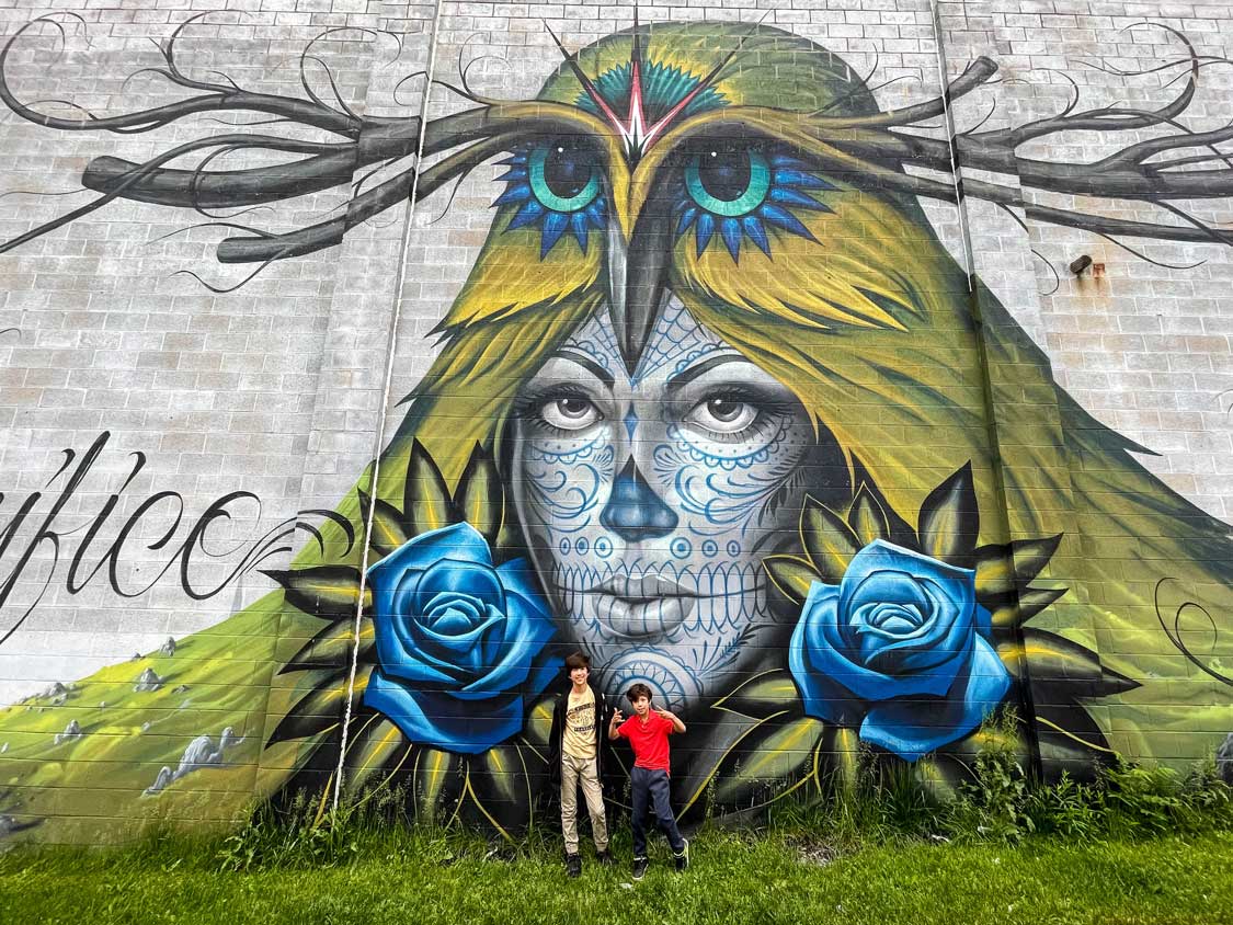 Beautiful mural at the Rochester Public Market