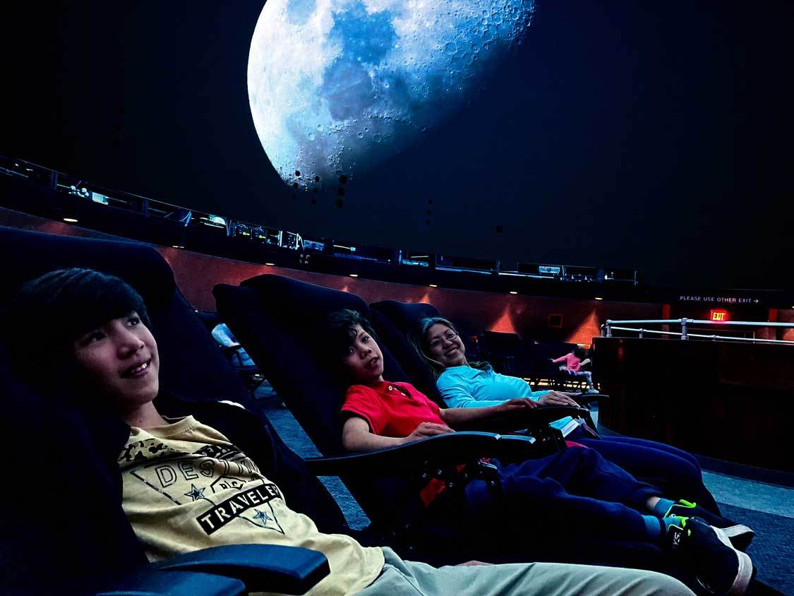 Family at the Rochester planetarium and science center
