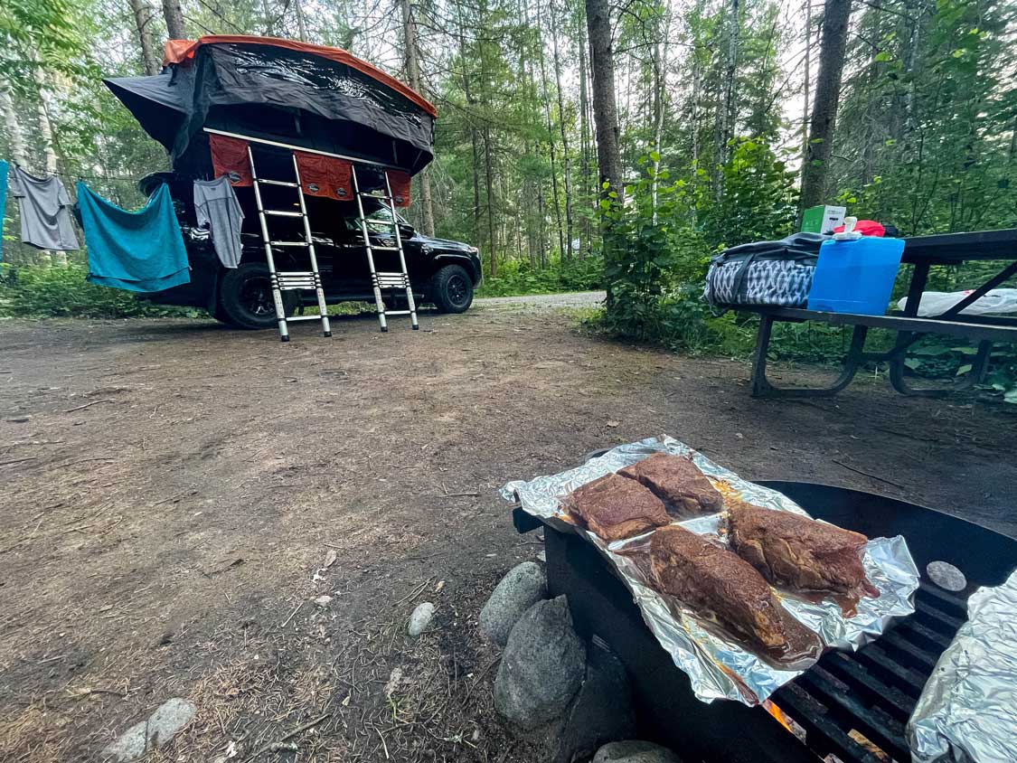 Campsite at Kap Kig Iwan Provincial Park