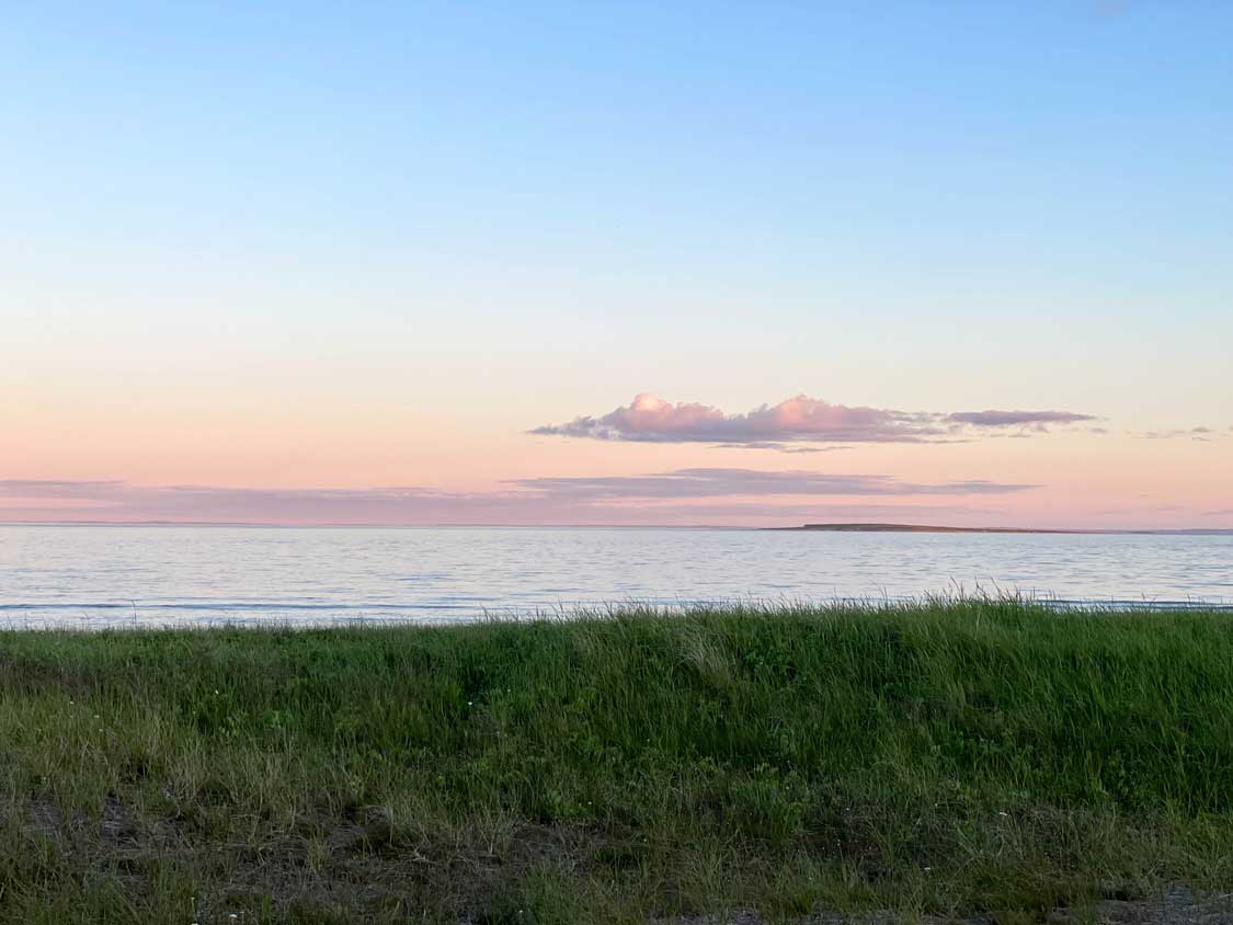 Sunset from Camping de Minganie in Longue Pointe de Mingan