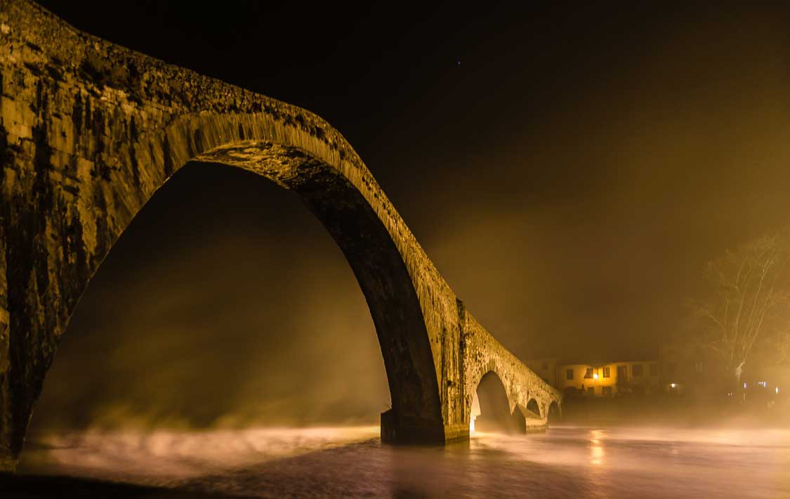 Devils Bridge in Borgo a Mozzano Italy 