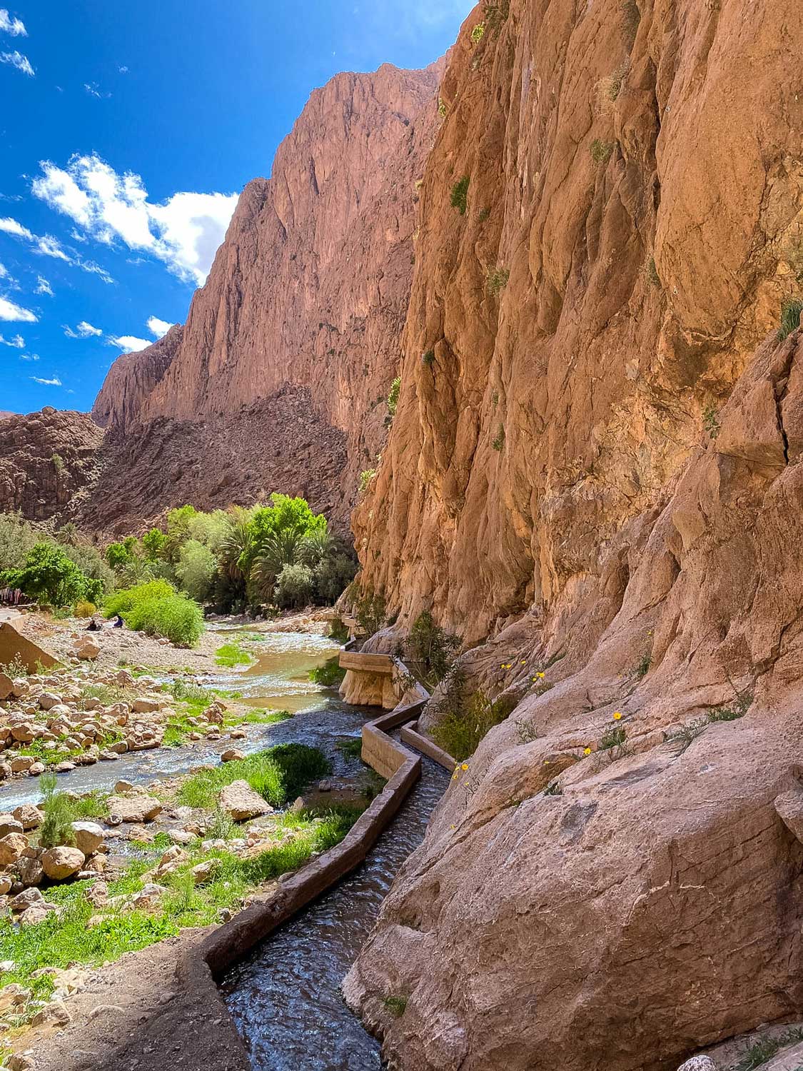 Aqueduct in Todra Gorge