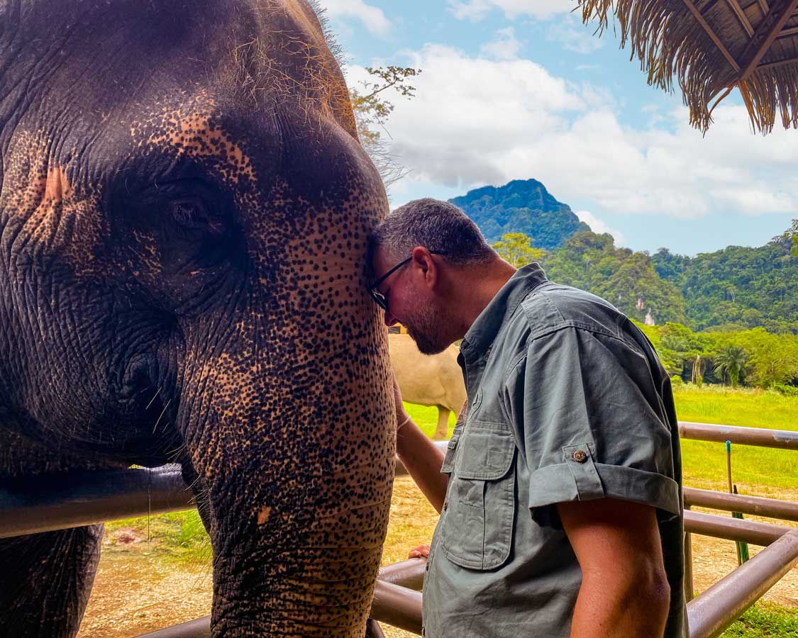 Kevin Wagar at Elephant Hills Sanctuary in Koh Sok National Park in Thailand