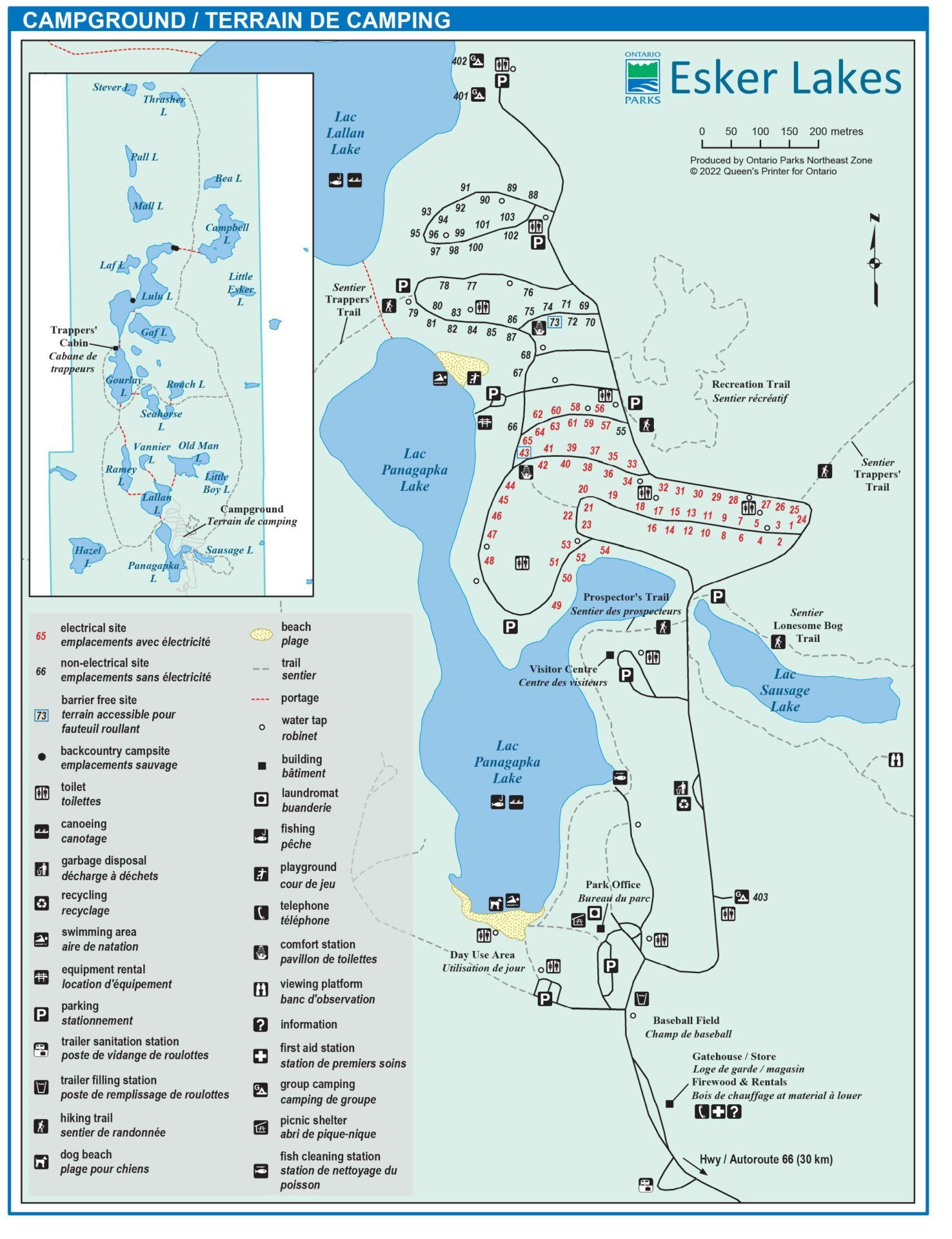 Esker Lakes Provincial Park Map