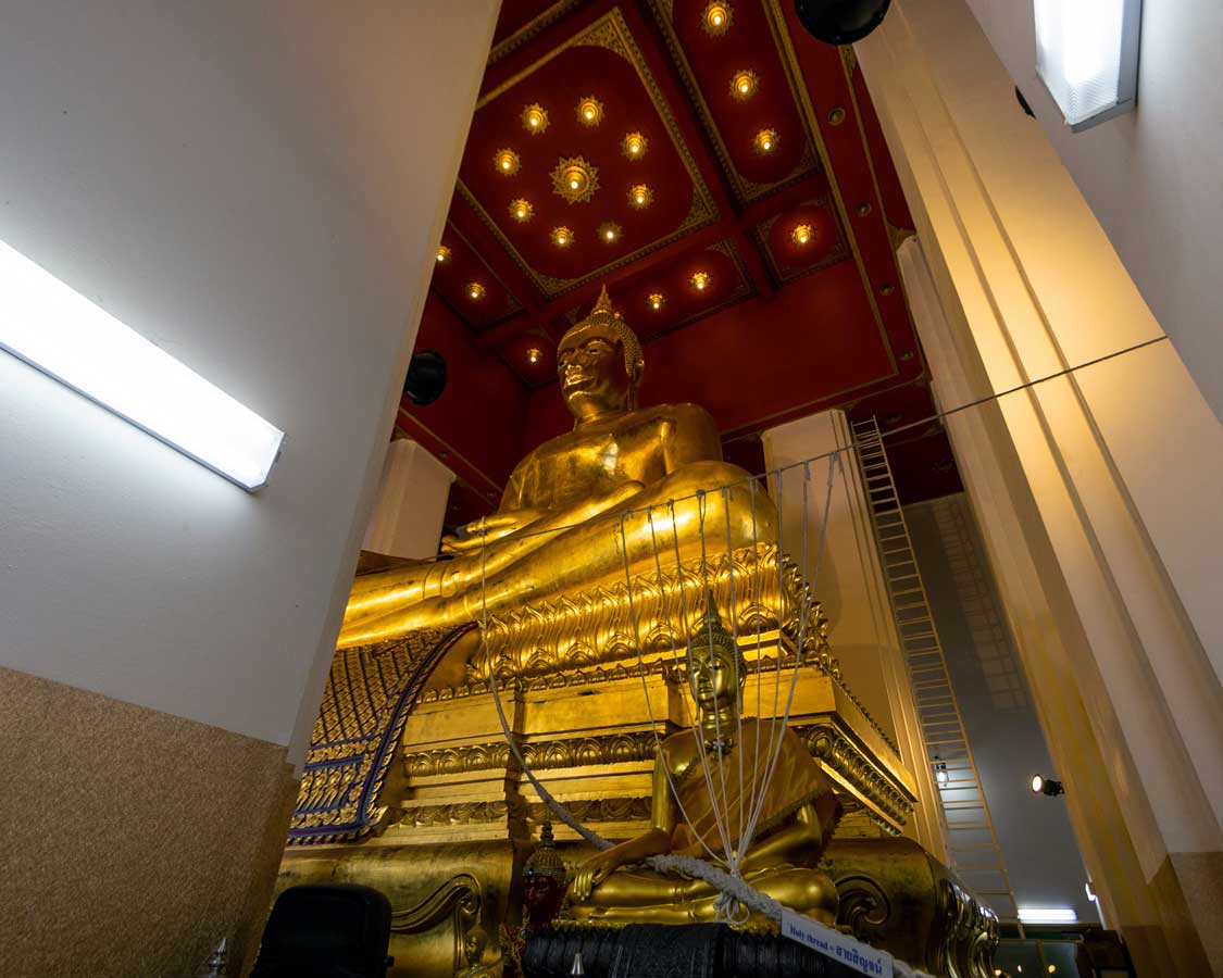 Giant Buddha at the Grand Palace Complex in the Ayutthaya Historical Park