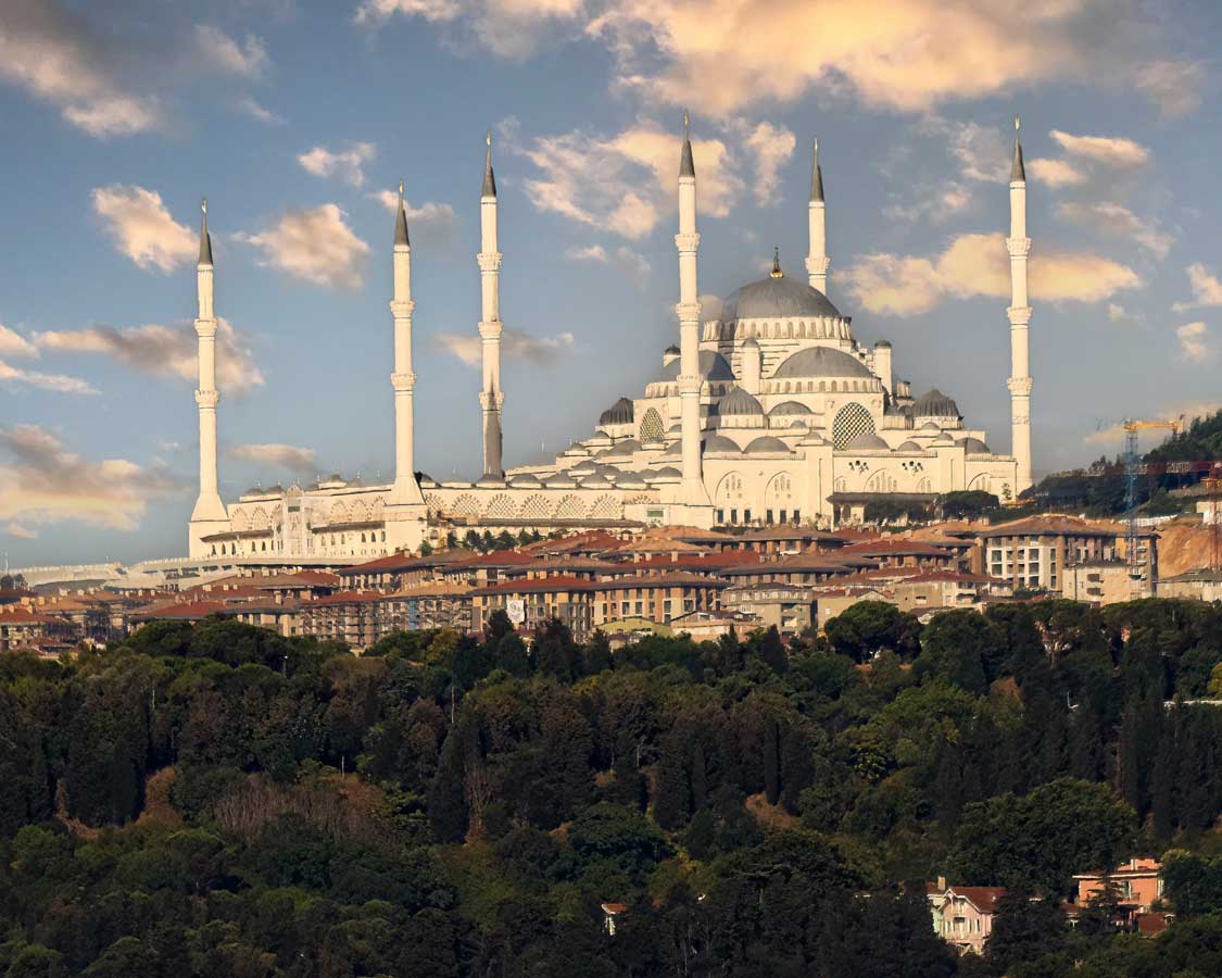 The massive Suleymaniye Mosque on a hill above Istanbul places to visit