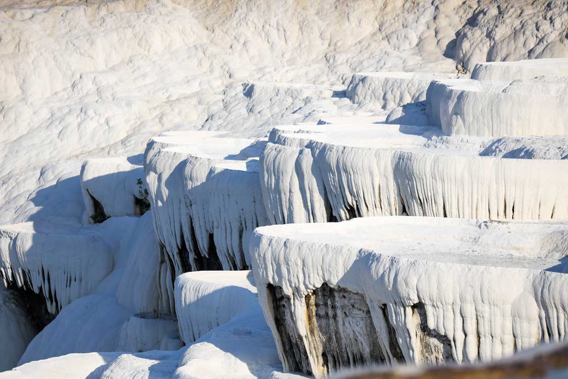 Terraced mineral pools at Pamukkale hot spring