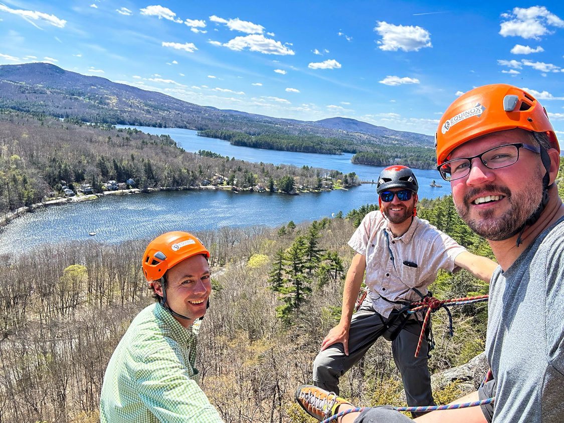 Rock climbing in Maine with Equinox Expeditions