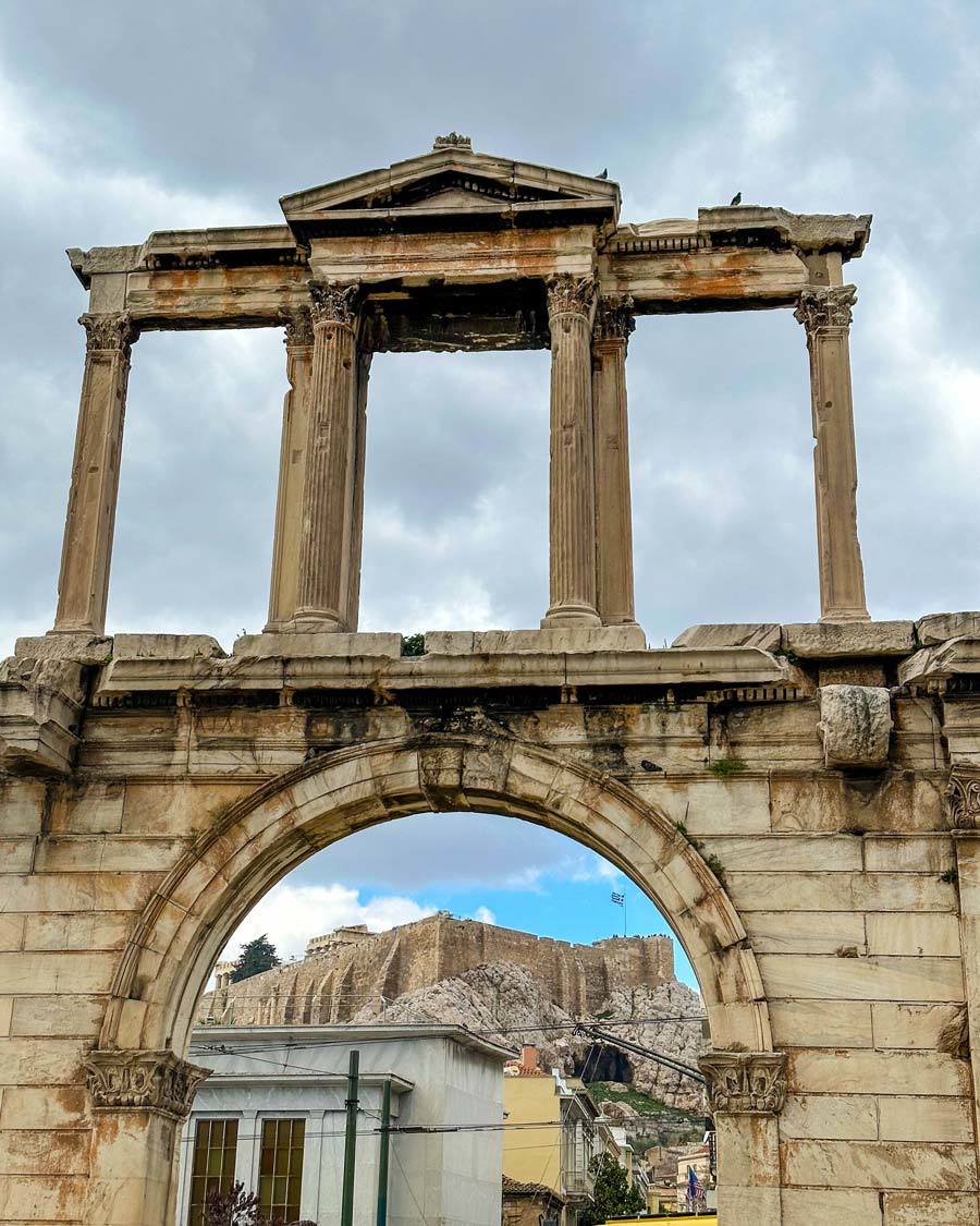 Hadrian's Arch frame the Acropolis