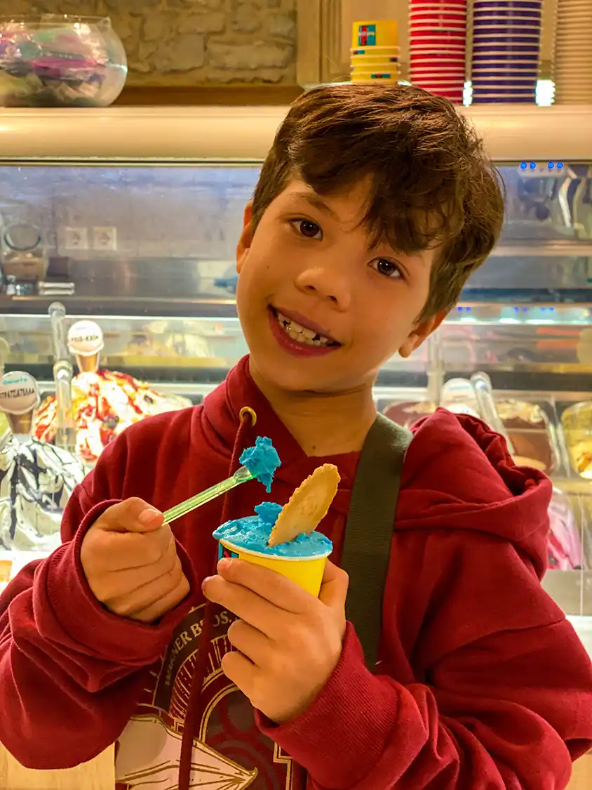 Dylan Wagar with Gelato in Nafplio