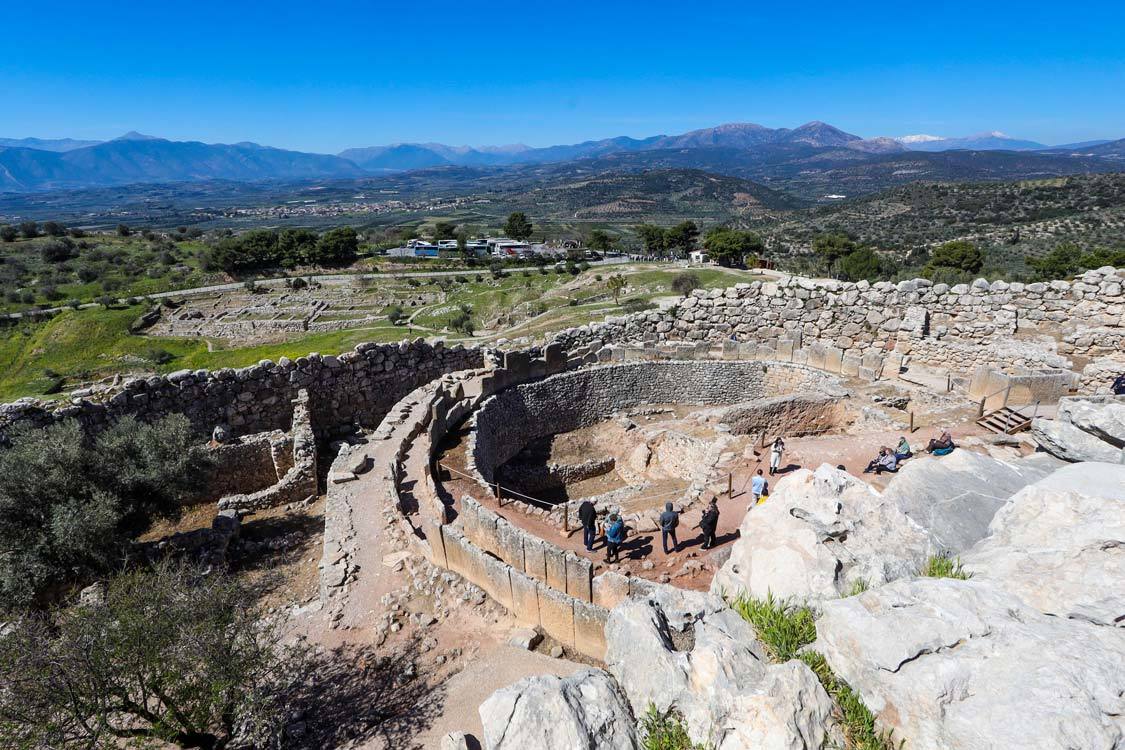 Grave Circle A at the ruins of Mycenae