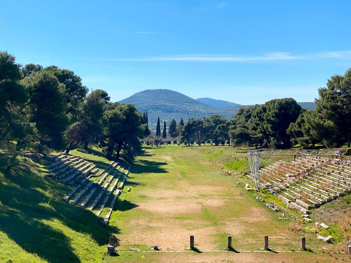 The stadium in Ancient Epidaurus Greece