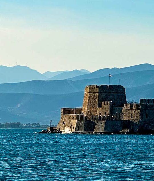 Bourtzi Fortress off the coast of Nafplio, Greece