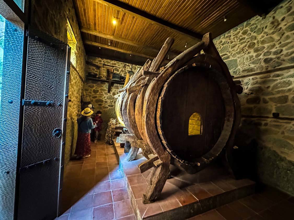 A big barrel at the Varlaam Monastery