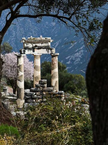 The Temple of Athena at Delphi, Greece