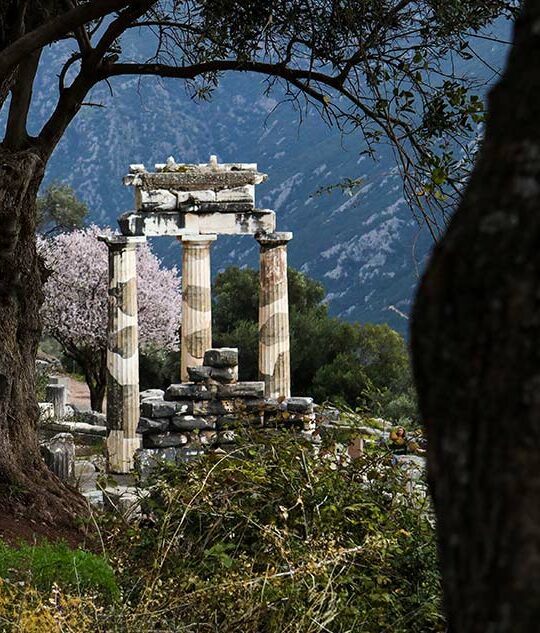 The Temple of Athena at Delphi, Greece