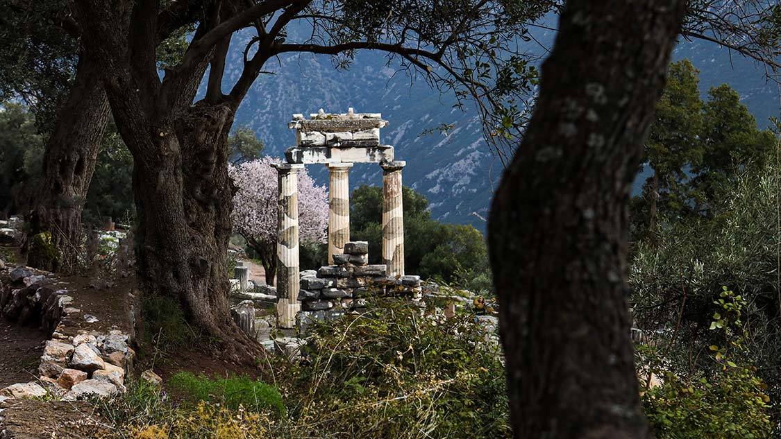 The Temple of Athena at Delphi, Greece