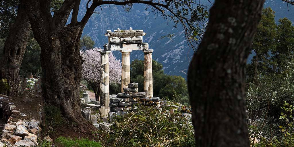 The Temple of Athena at Delphi, Greece