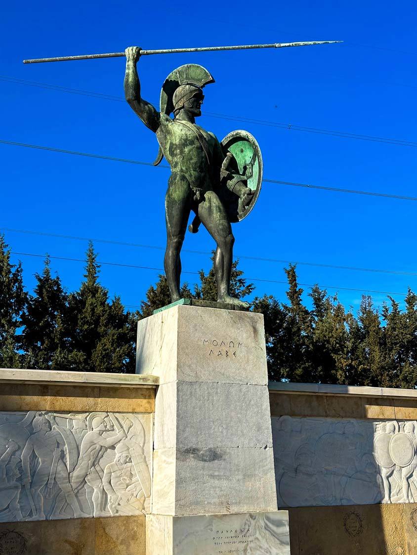 Statue of King Leonidas in Thermopylae, Greece