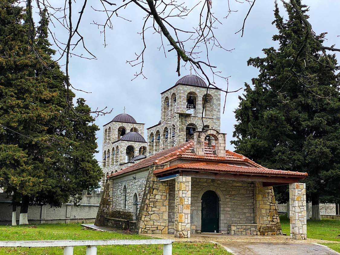 The bell towers of the Hosios Loukas Monastery