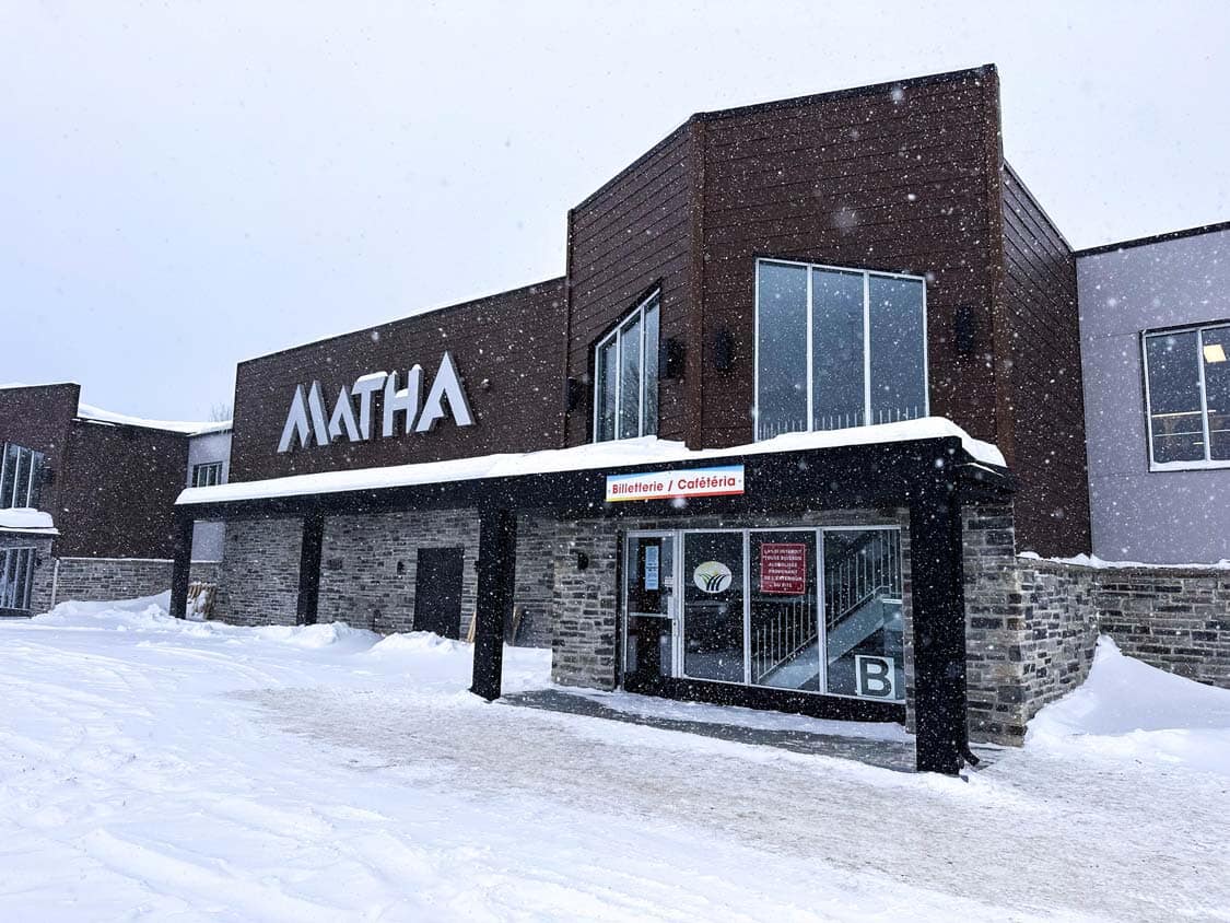 A tubing hill building housing a restaurant and warming center at Matha Super Glissades