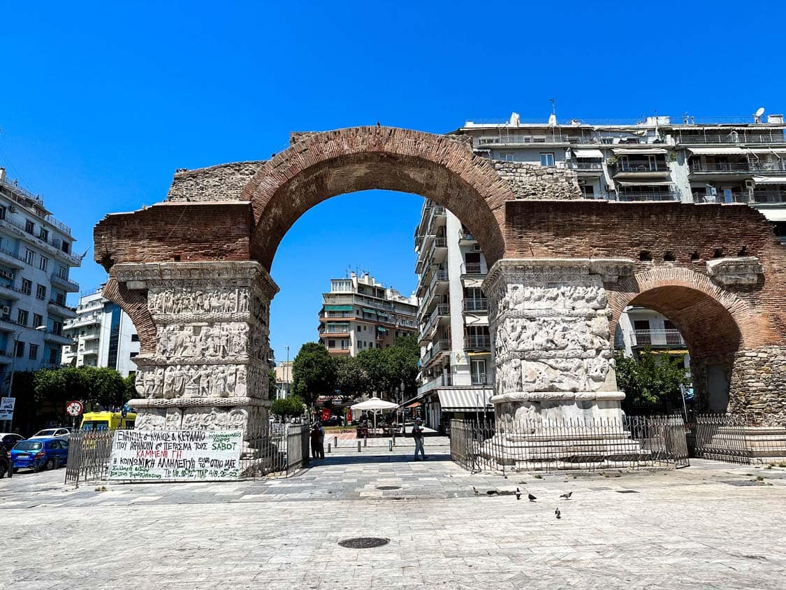 The arch of Galerius in Thessaloniki Greece