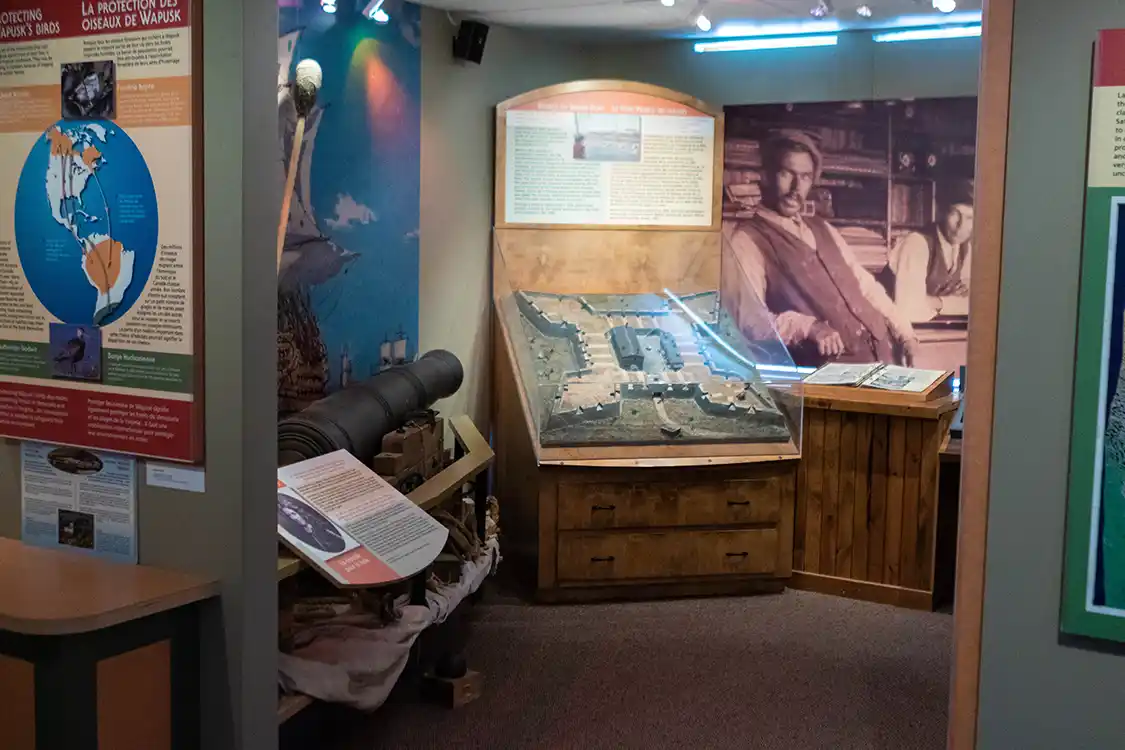 Exhibits at the Wapusk Visitors Centre