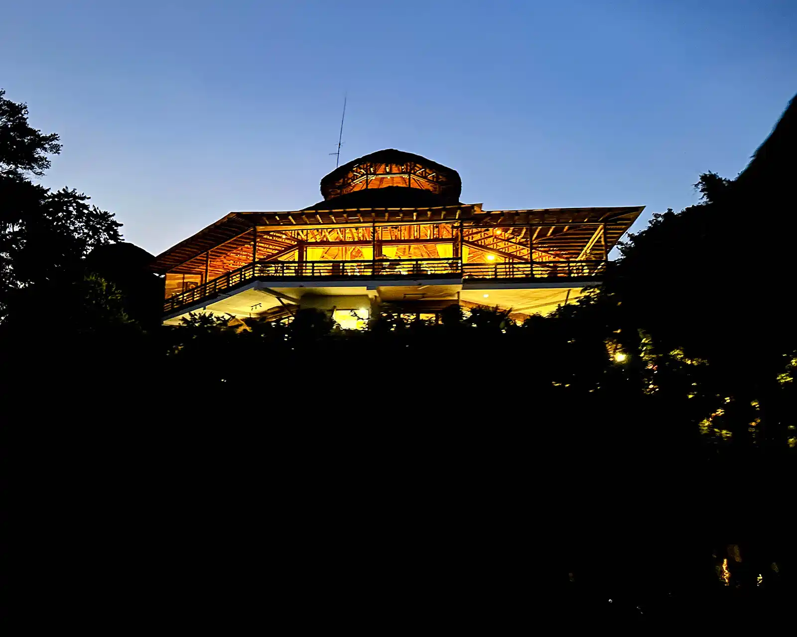 An open air resort above the tree Canopy at La Selva Lodge Ecuador