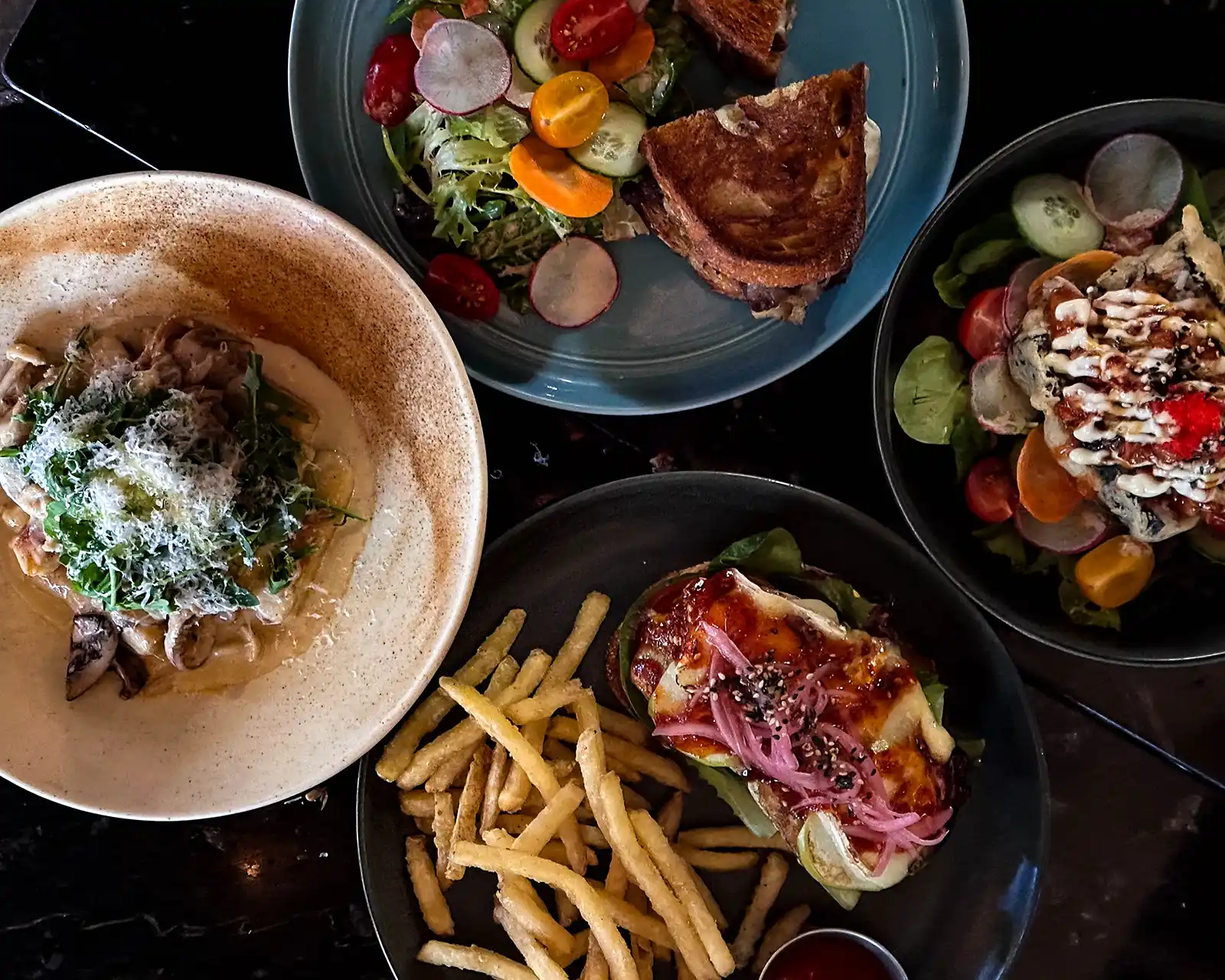 Creatively displayed food from Orchard Restaurant Calgary