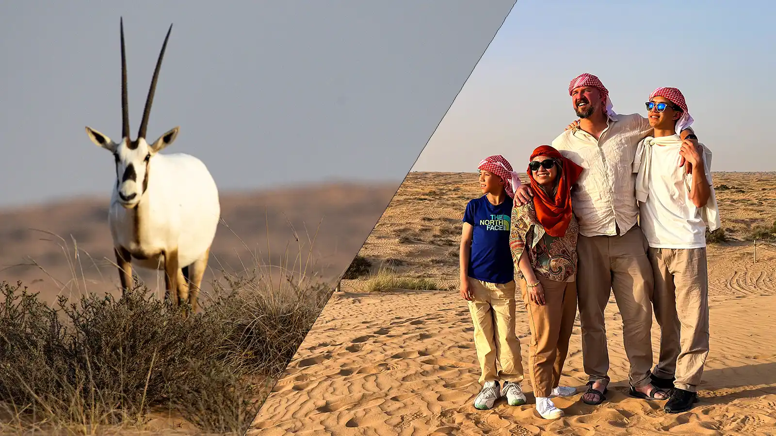 Family on the Platinum Heritage Dubai Desert Tour