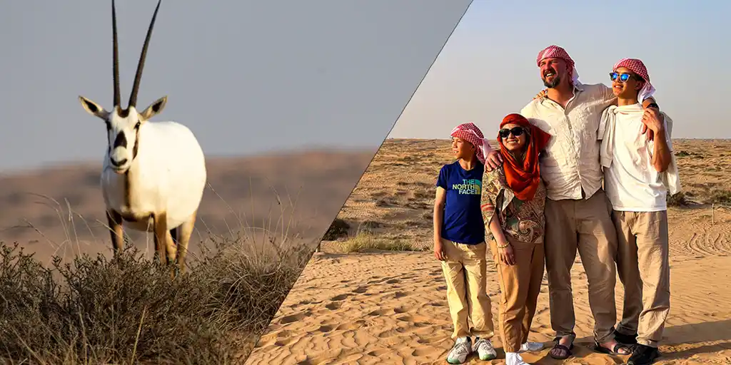 Family on the Platinum Heritage Dubai Desert Tour