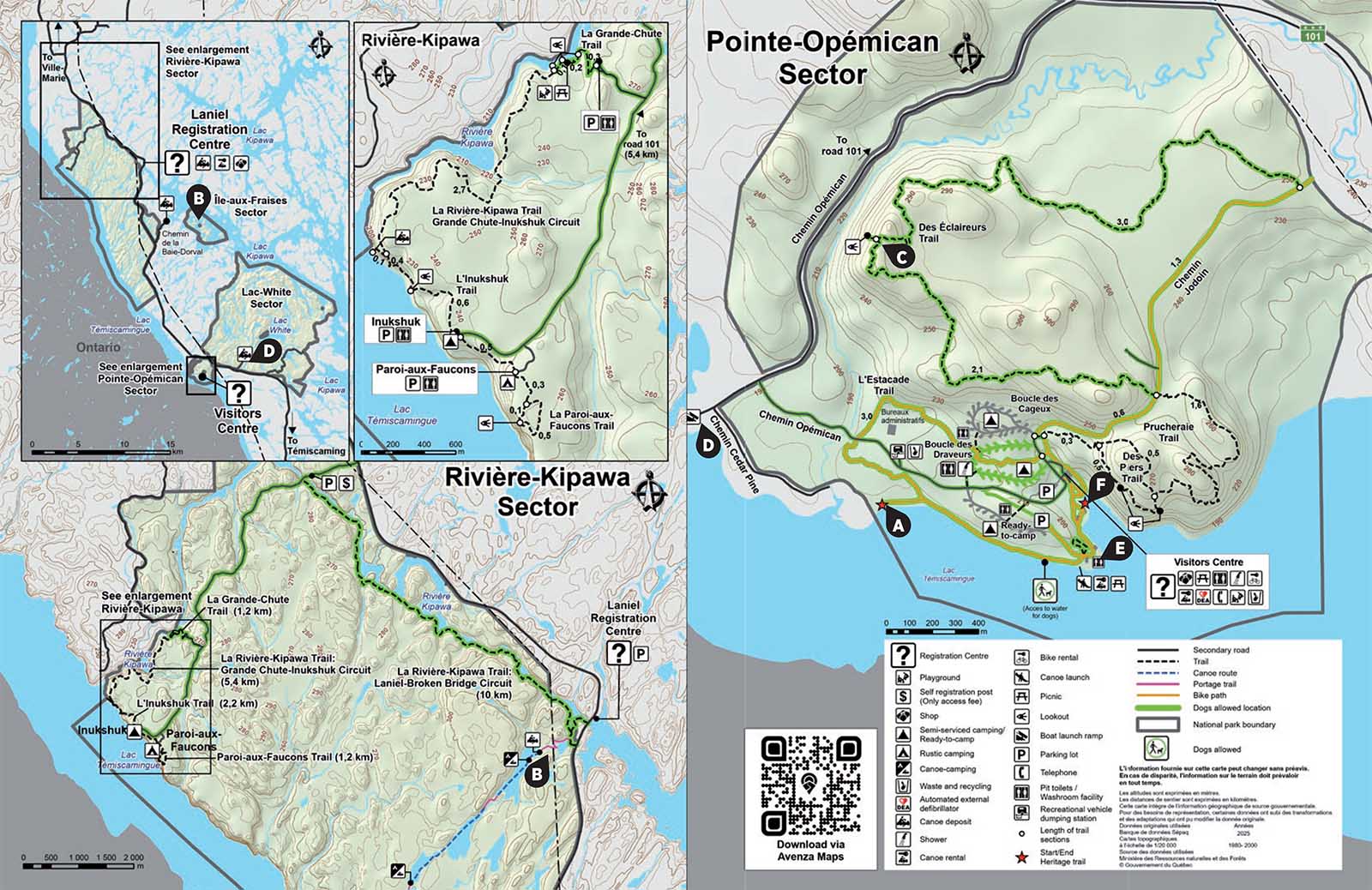 Map of Parc National d'Opemican