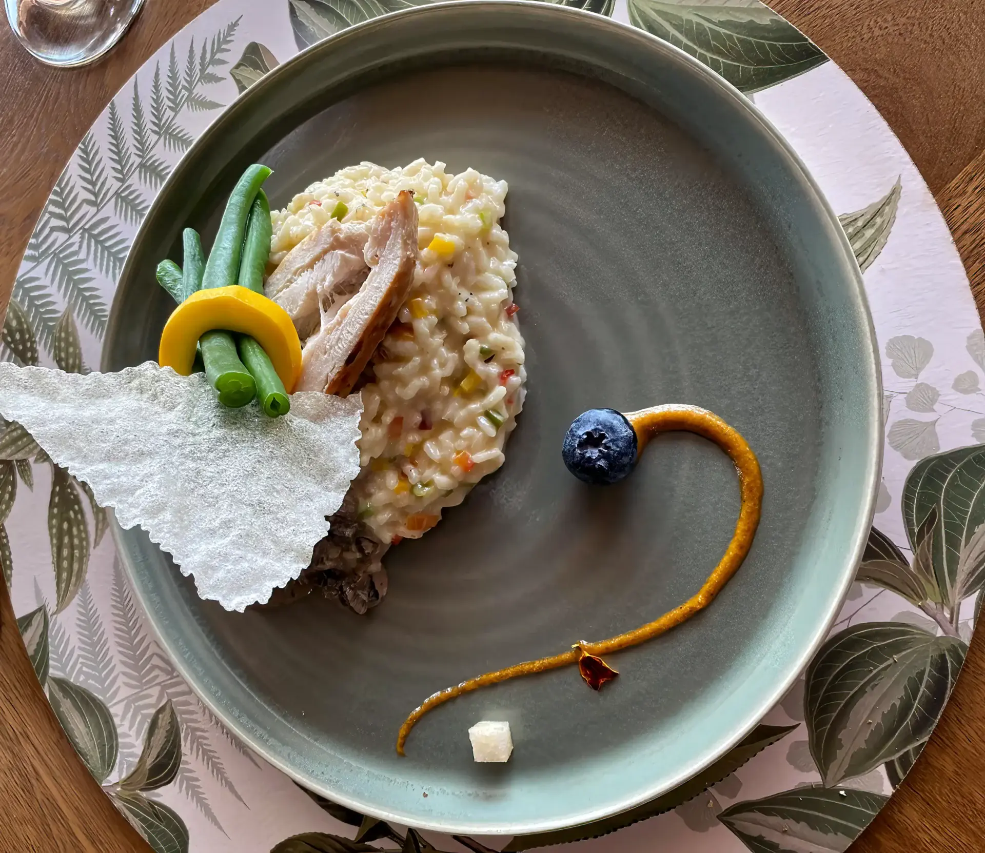 Beautifully plated chicken dish at La Selva Eco Lodge Coca Ecuador