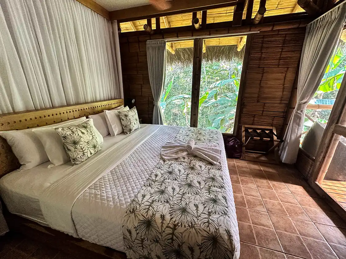 Family suite bedroom at La Selva Eco Lodge