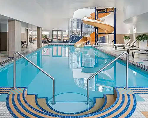 Family-friendly pool at Sheraton Suites Calgary Eau Claire