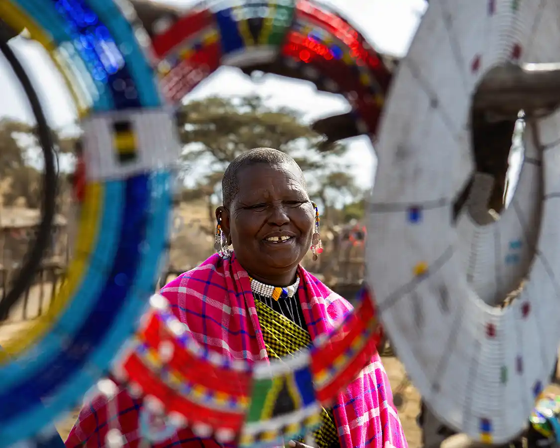 Maasai Woman and Crafts
