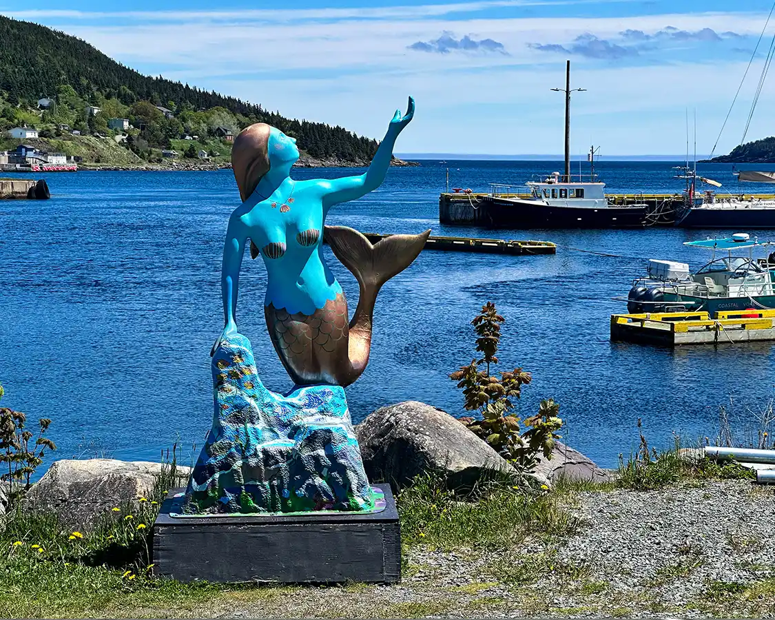 Mermaid Statue in Quidi Vidi near St Johns Newfoundland