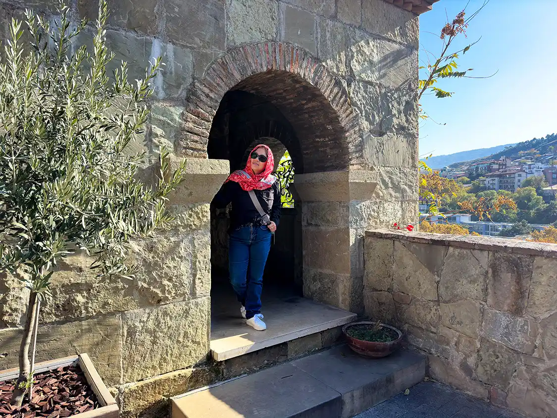 Woman exploring in Tbilisi Georgia