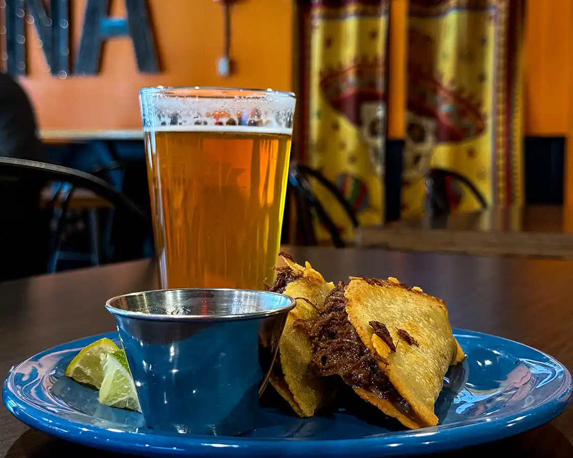 Tacos and beer from Nortenos Cantina